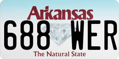 AR license plate 688WER