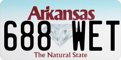 AR license plate 688WET