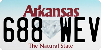 AR license plate 688WEV