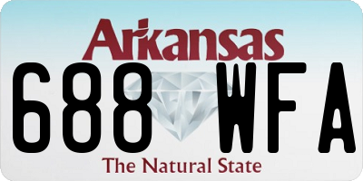 AR license plate 688WFA