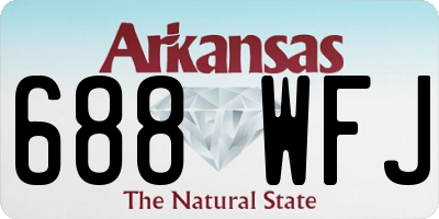 AR license plate 688WFJ