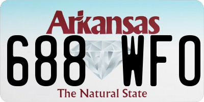 AR license plate 688WFO