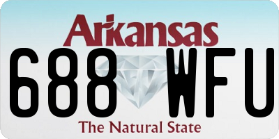 AR license plate 688WFU