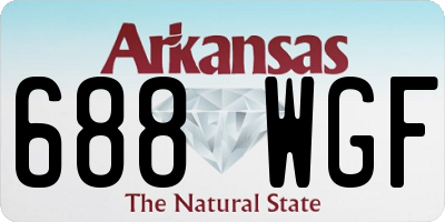 AR license plate 688WGF