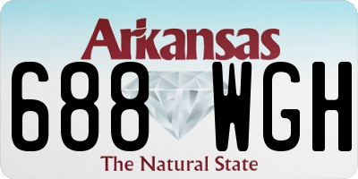 AR license plate 688WGH