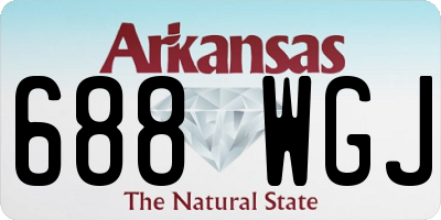 AR license plate 688WGJ