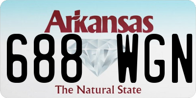 AR license plate 688WGN