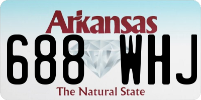 AR license plate 688WHJ
