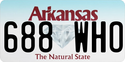 AR license plate 688WHO