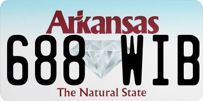 AR license plate 688WIB