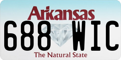 AR license plate 688WIC