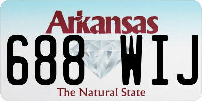 AR license plate 688WIJ