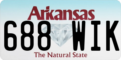 AR license plate 688WIK
