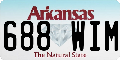 AR license plate 688WIM