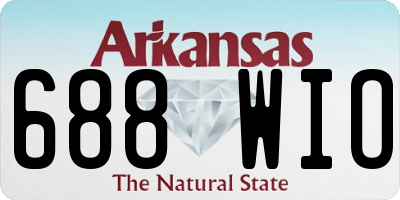 AR license plate 688WIO