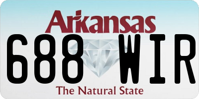 AR license plate 688WIR