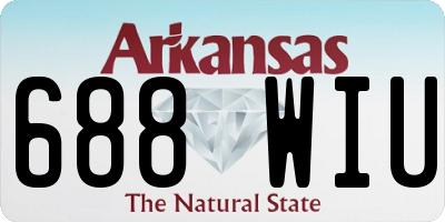 AR license plate 688WIU