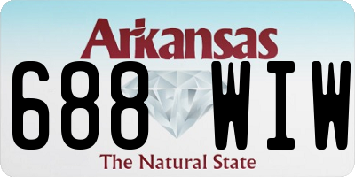 AR license plate 688WIW