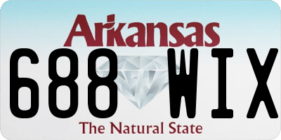 AR license plate 688WIX