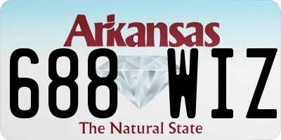 AR license plate 688WIZ
