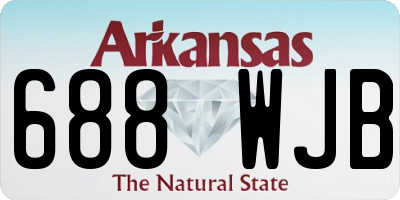AR license plate 688WJB