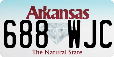 AR license plate 688WJC