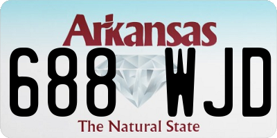 AR license plate 688WJD