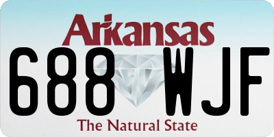 AR license plate 688WJF