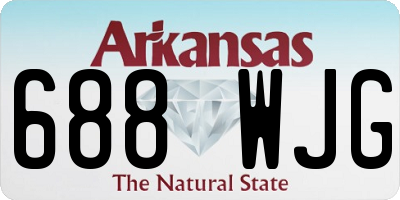 AR license plate 688WJG