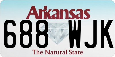 AR license plate 688WJK