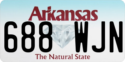 AR license plate 688WJN