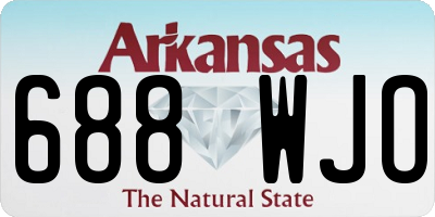 AR license plate 688WJO