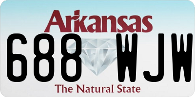 AR license plate 688WJW