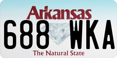 AR license plate 688WKA