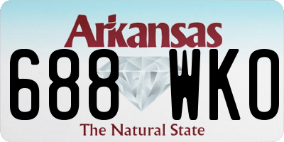 AR license plate 688WKO