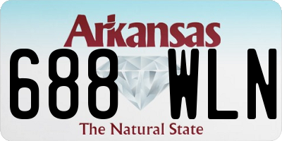 AR license plate 688WLN