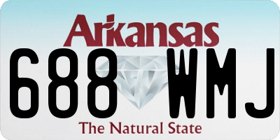 AR license plate 688WMJ