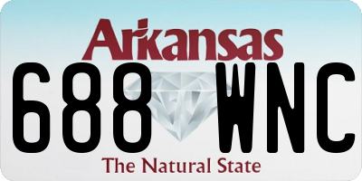 AR license plate 688WNC