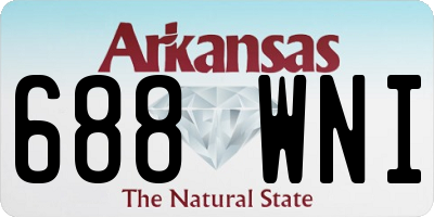 AR license plate 688WNI