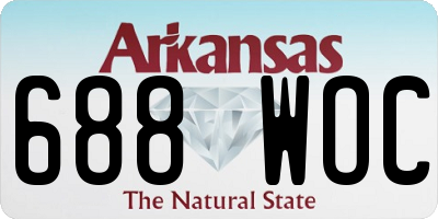 AR license plate 688WOC