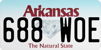 AR license plate 688WOE