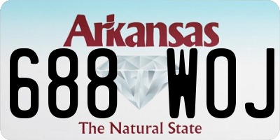 AR license plate 688WOJ