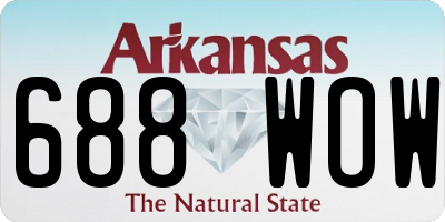 AR license plate 688WOW