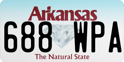 AR license plate 688WPA