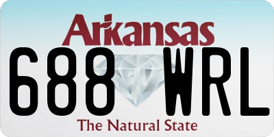 AR license plate 688WRL