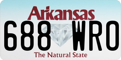 AR license plate 688WRO