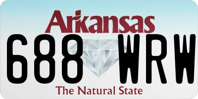 AR license plate 688WRW