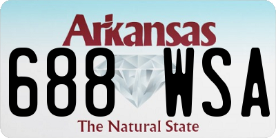AR license plate 688WSA