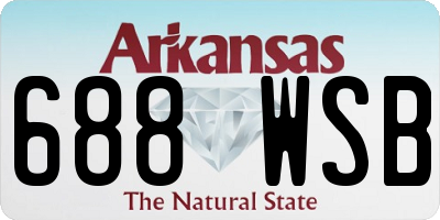 AR license plate 688WSB