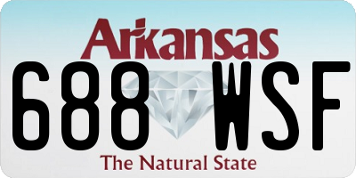 AR license plate 688WSF